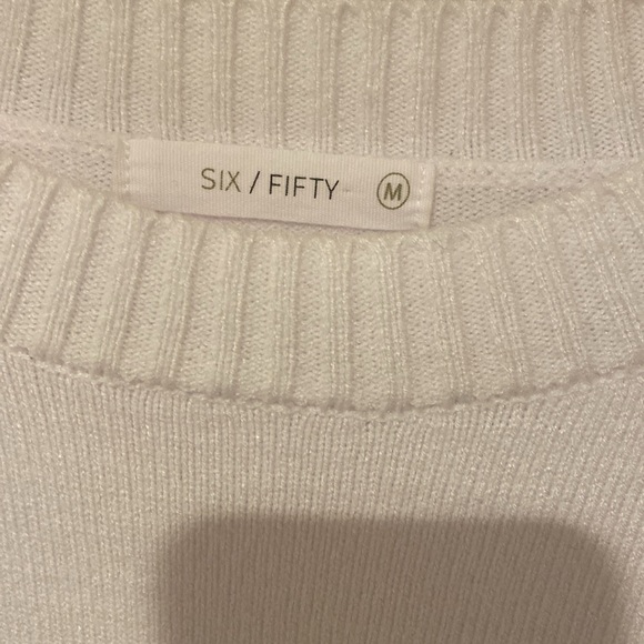 White Sweater with Pink Stars - Picture 2 of 4